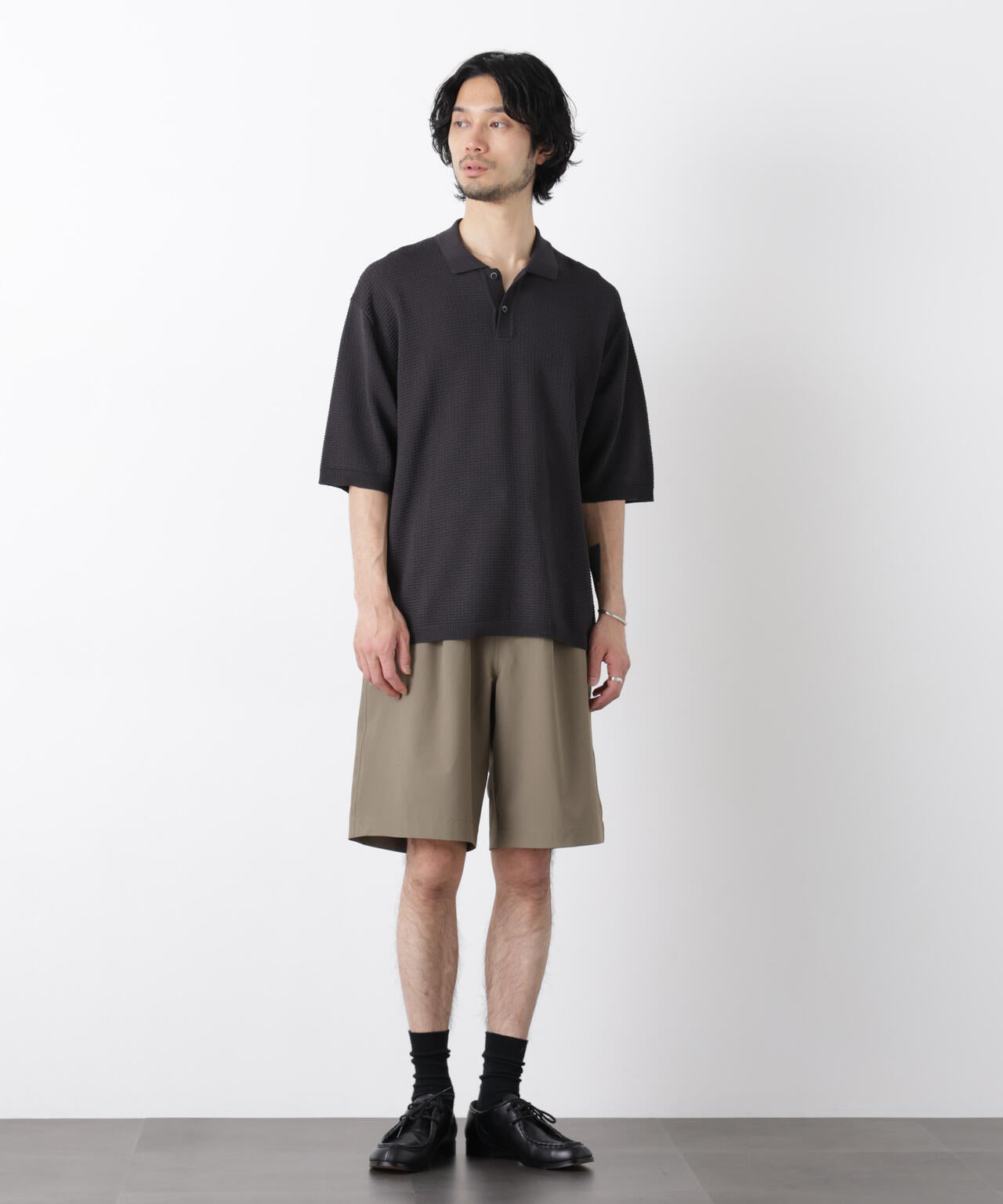 エアリードレープ ニットポロシャツ 半袖 6726122214