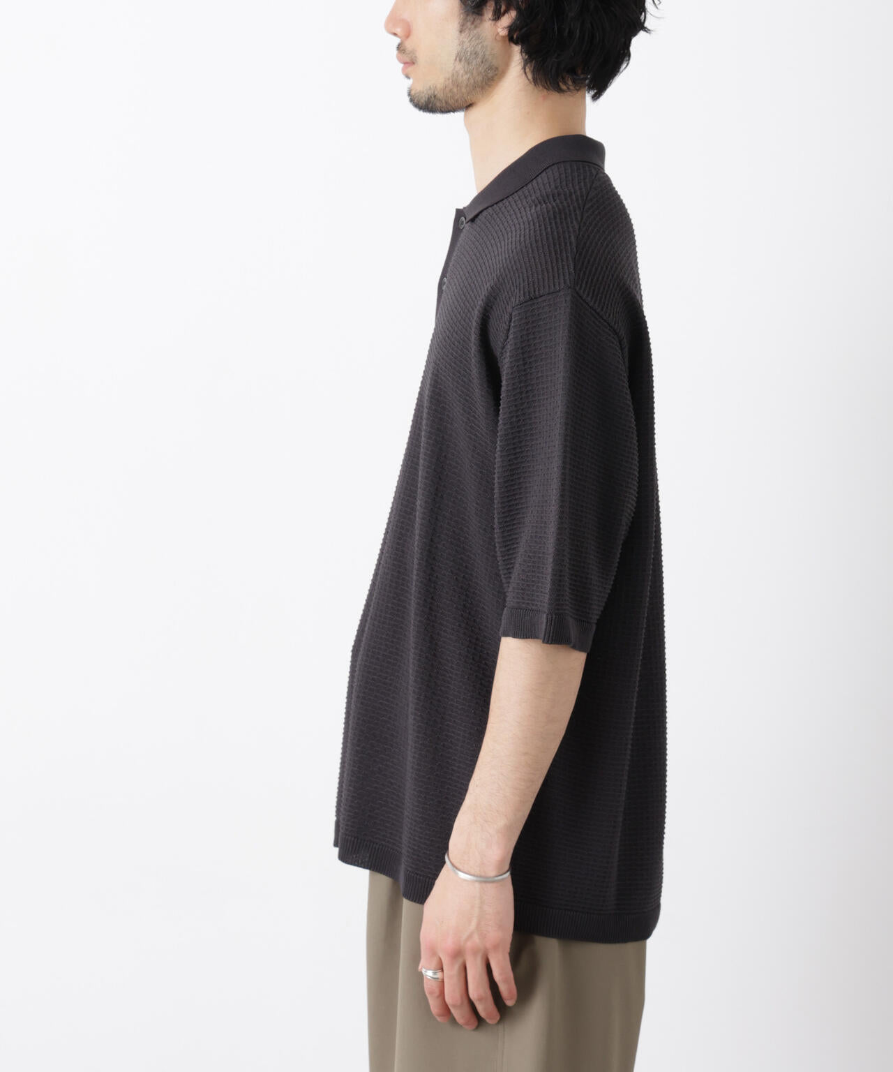 エアリードレープ ニットポロシャツ 半袖 6726122214