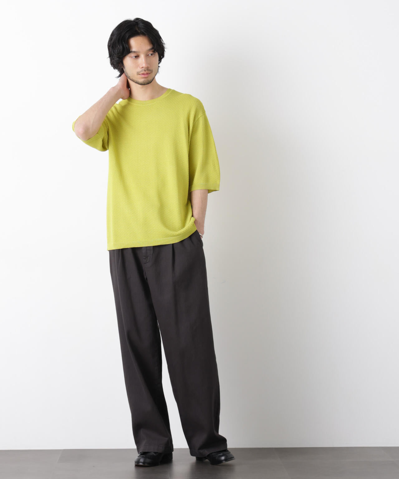 エアリードレープ ニットTシャツ 半袖 6726122215