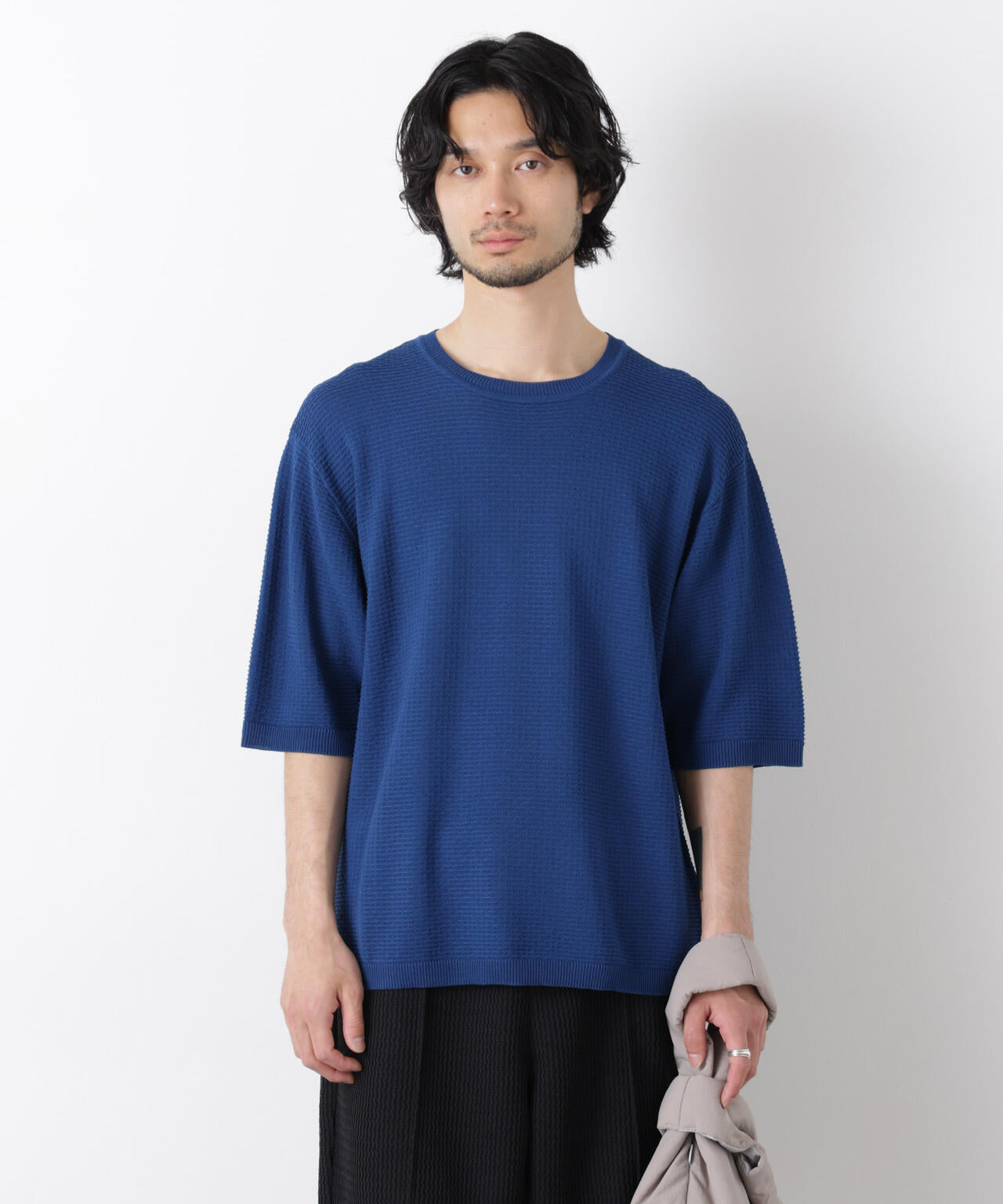 エアリードレープ ニットTシャツ 半袖