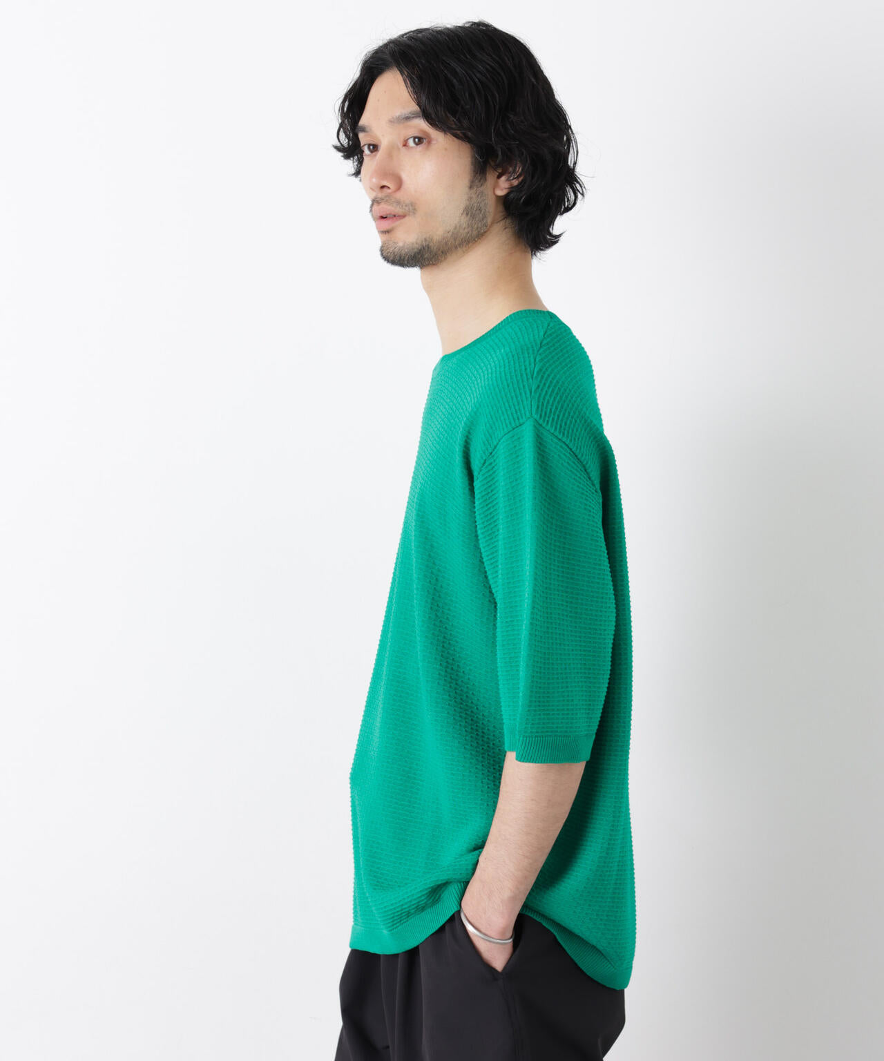 エアリードレープ ニットTシャツ 半袖 6726122215