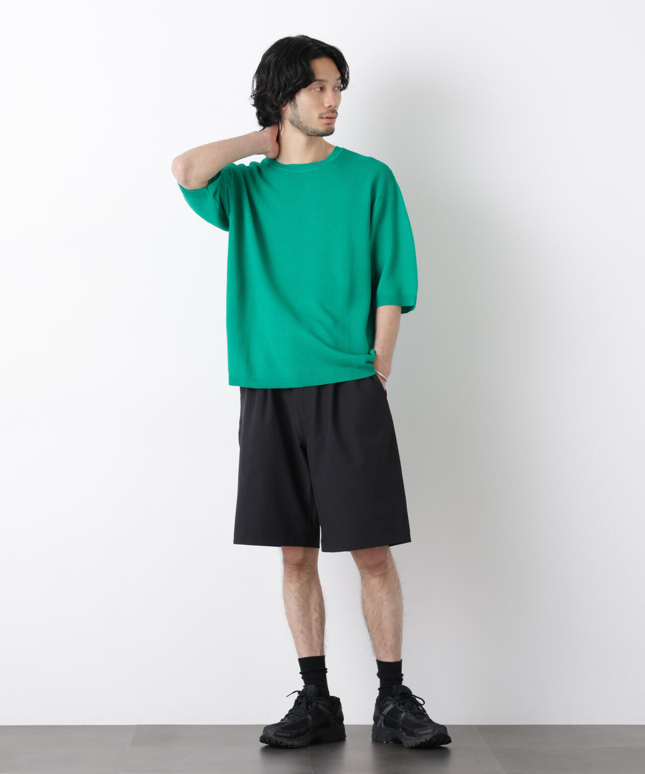 エアリードレープ ニットTシャツ 半袖 6726122215