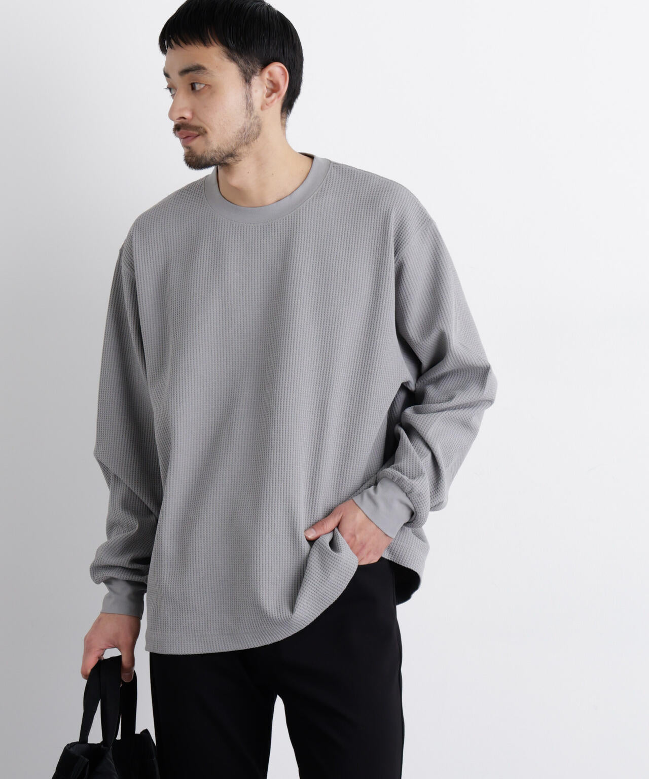 ワッフルプルオーバーTシャツ 長袖 6726123208