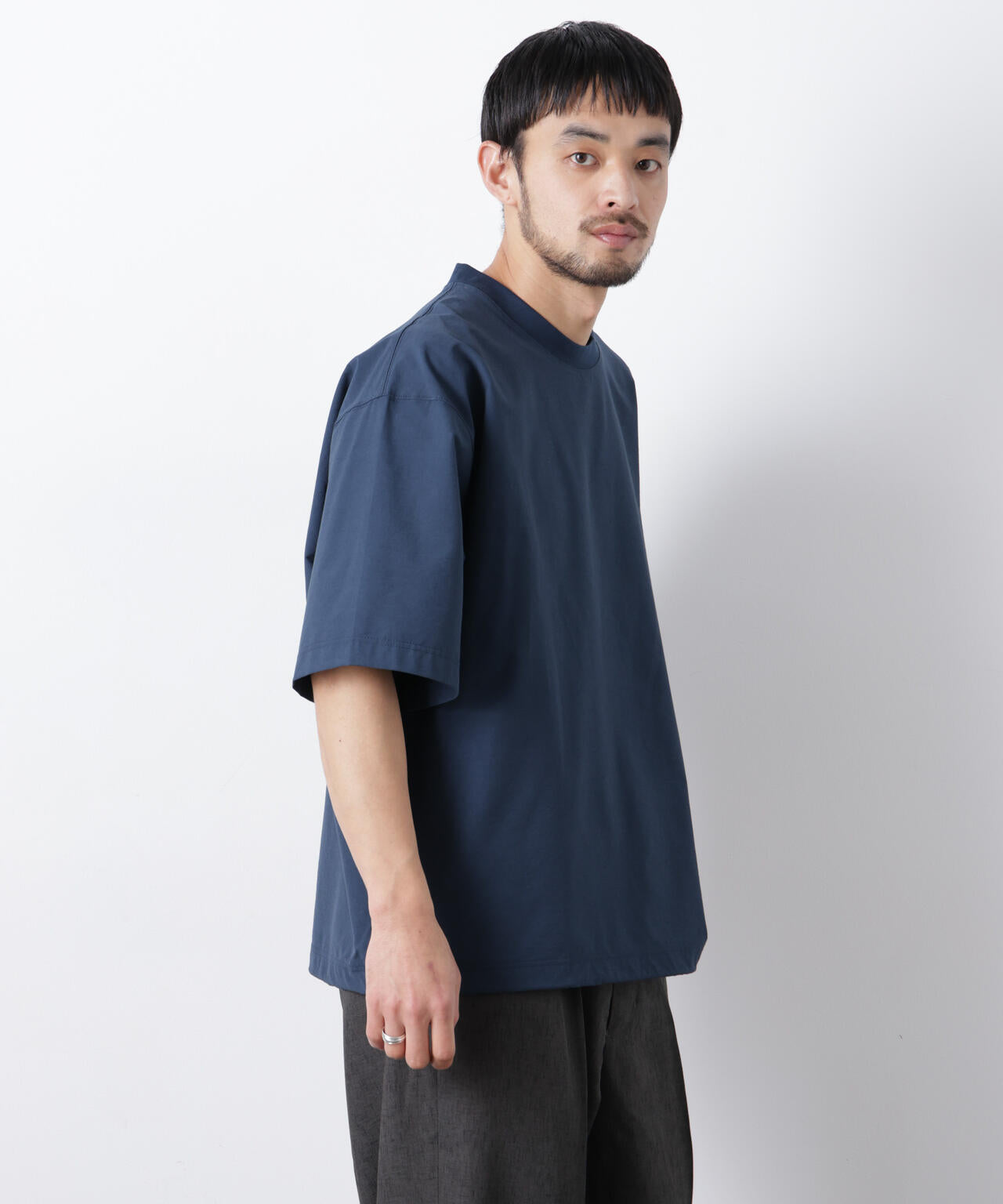 ストレッチワイドプルオーバー Tシャツ半袖（セットアップ可）