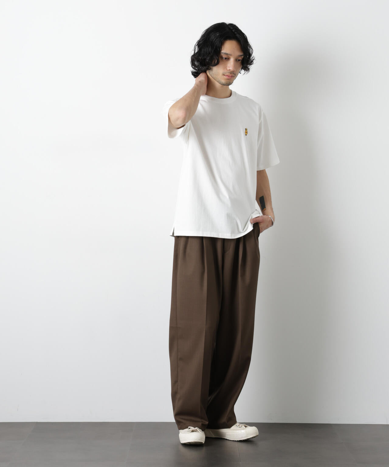 ナノベアTシャツ 半袖(落花生) 6726124210