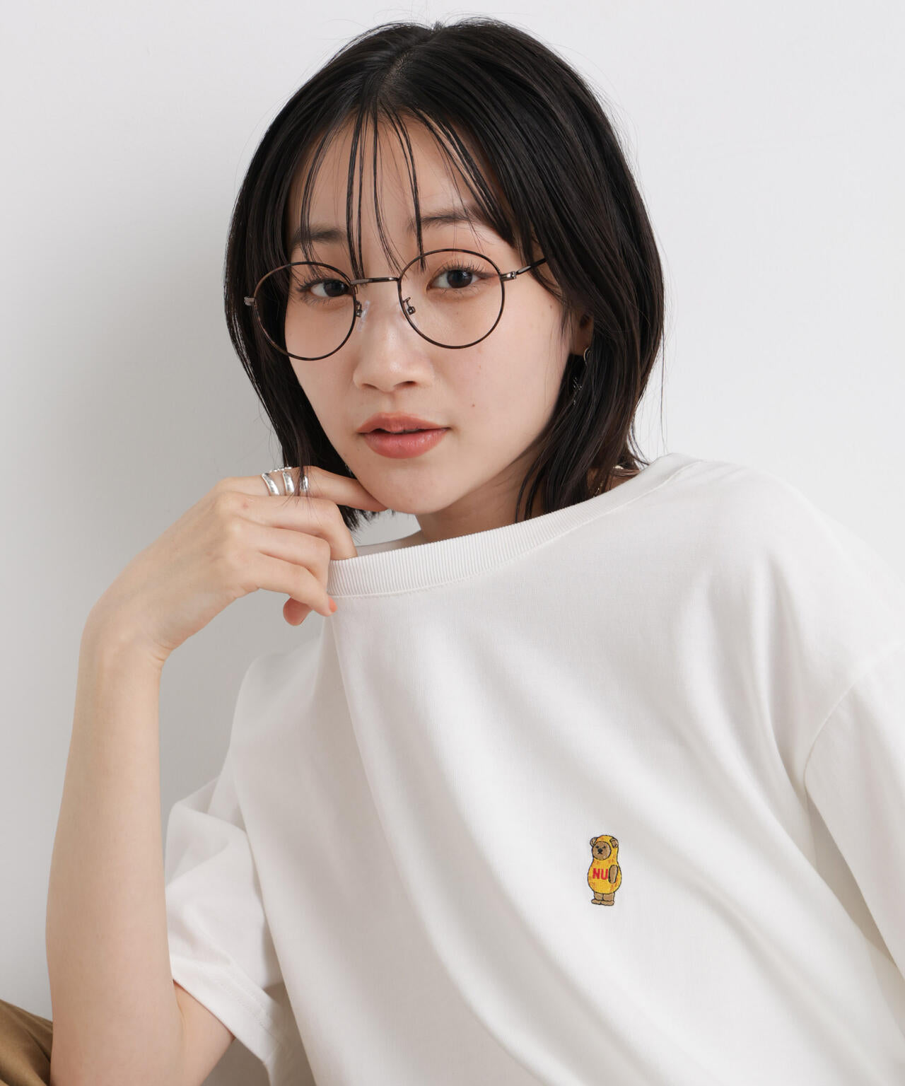 ナノベアTシャツ 半袖(落花生) 6726124210