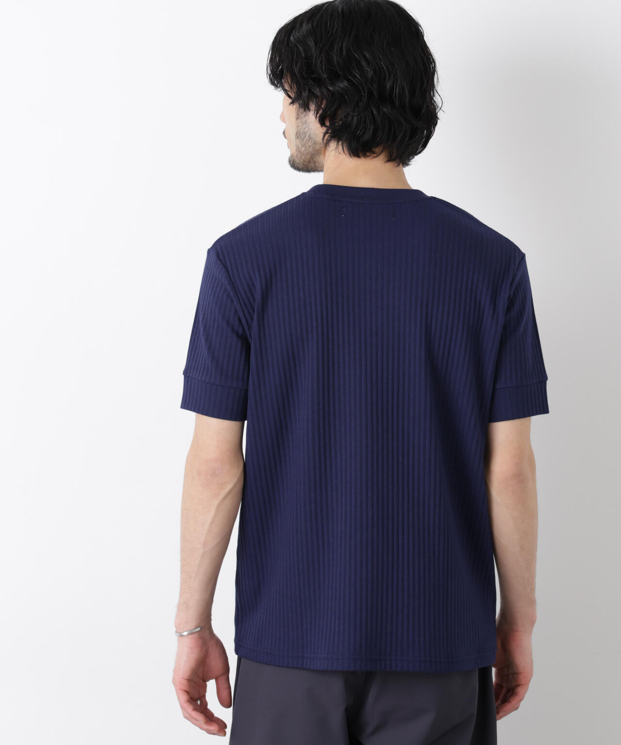 ワイドリブスタンダードヘンリーネックTシャツ 半袖 6726124214