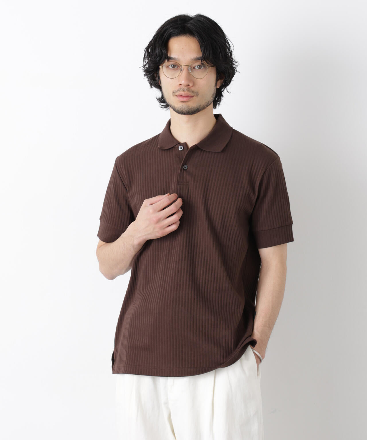 ワイドリブスタンダードポロシャツ 半袖 6726124215