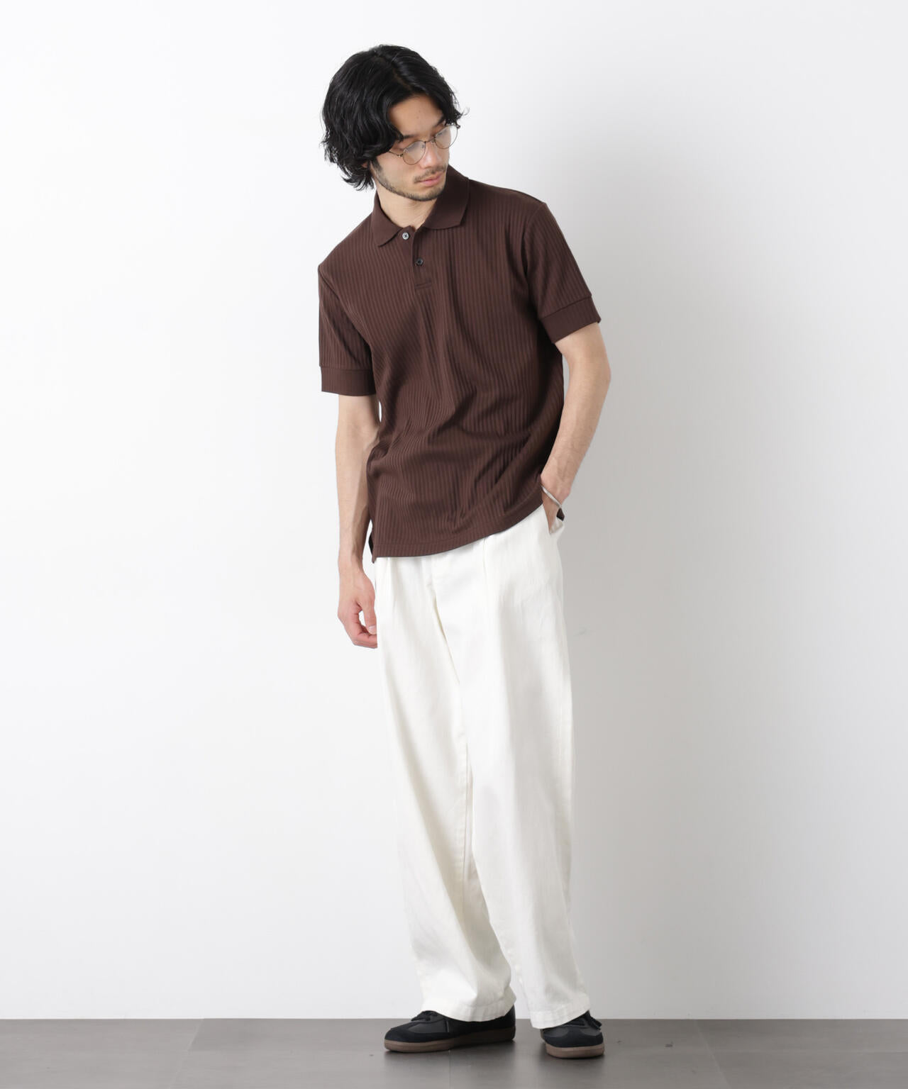 ワイドリブスタンダードポロシャツ 半袖 6726124215