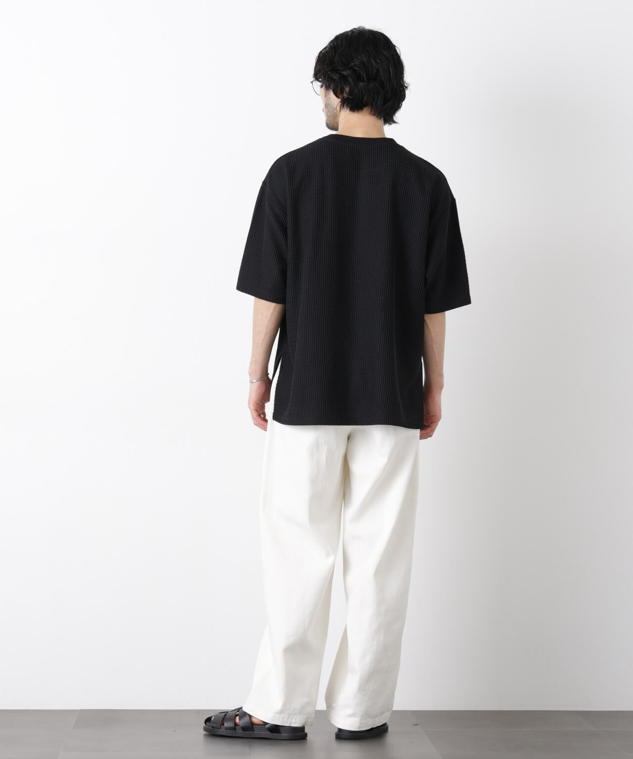 ジャガードニットソーTシャツ 半袖（セットアップ可） 6726124218