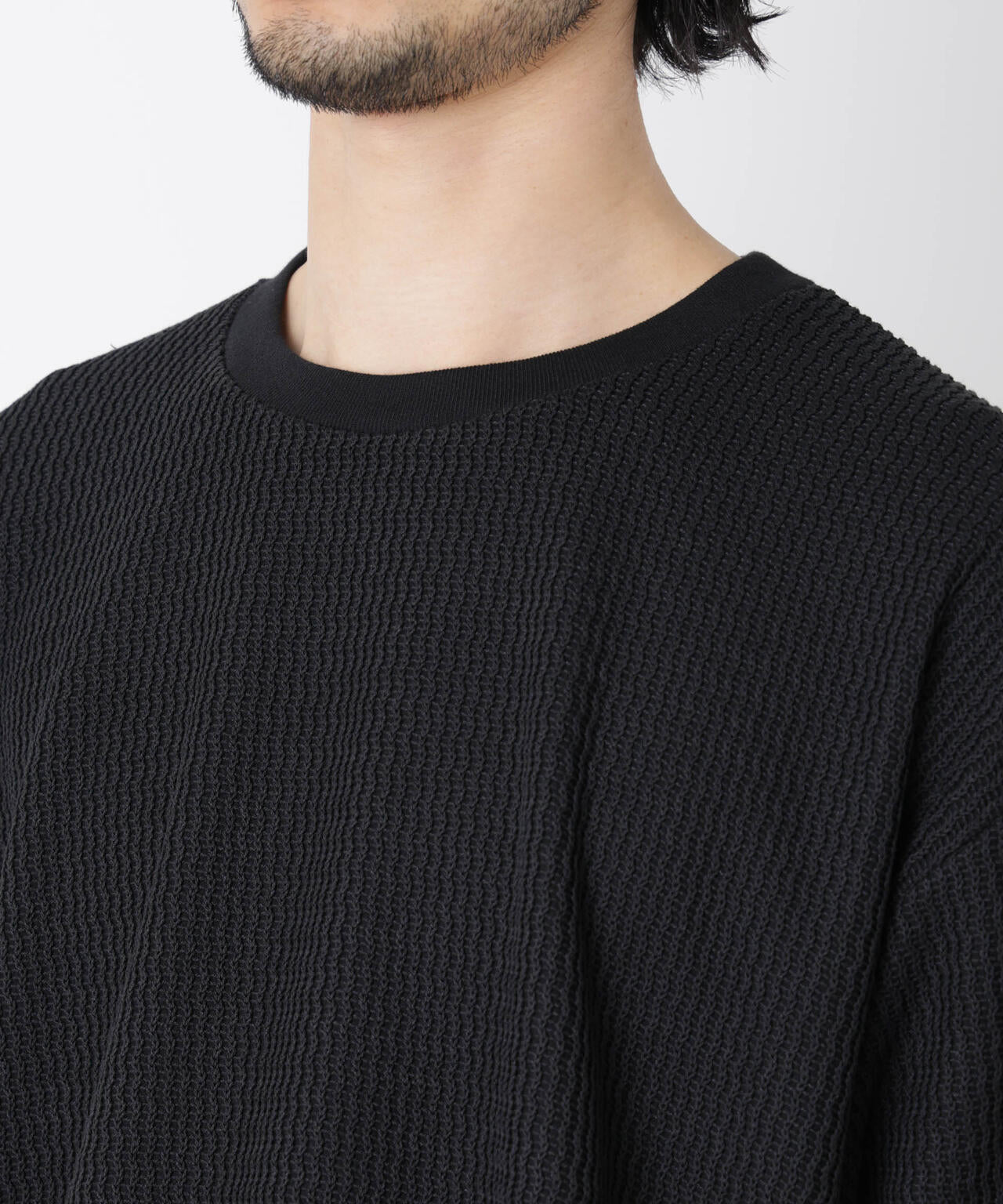 ジャガードニットソーTシャツ 半袖（セットアップ可） 6726124218