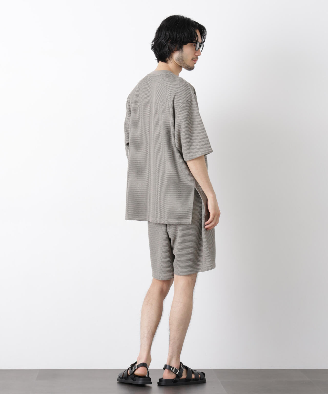 ジャガードニットソーTシャツ 半袖（セットアップ可） 6726124218