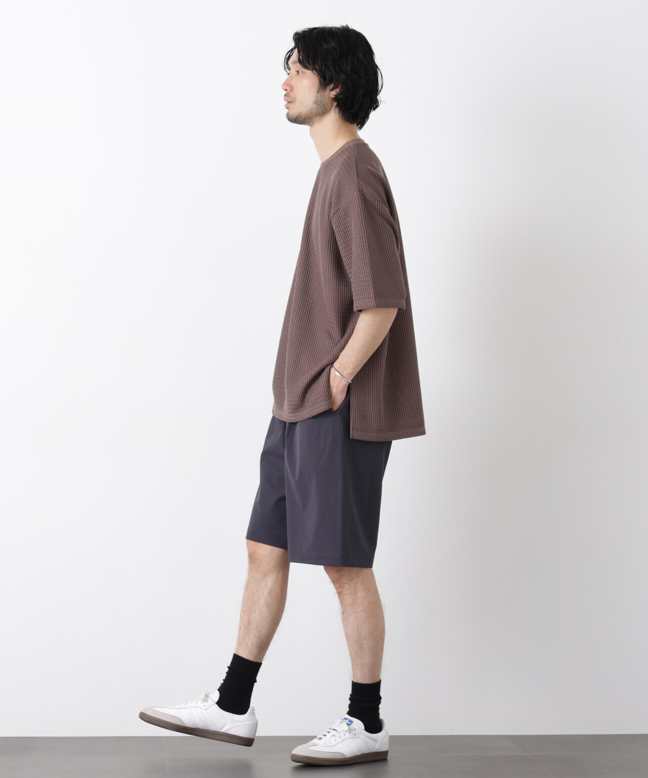 ジャガードニットソーTシャツ 半袖（セットアップ可） 6726124218