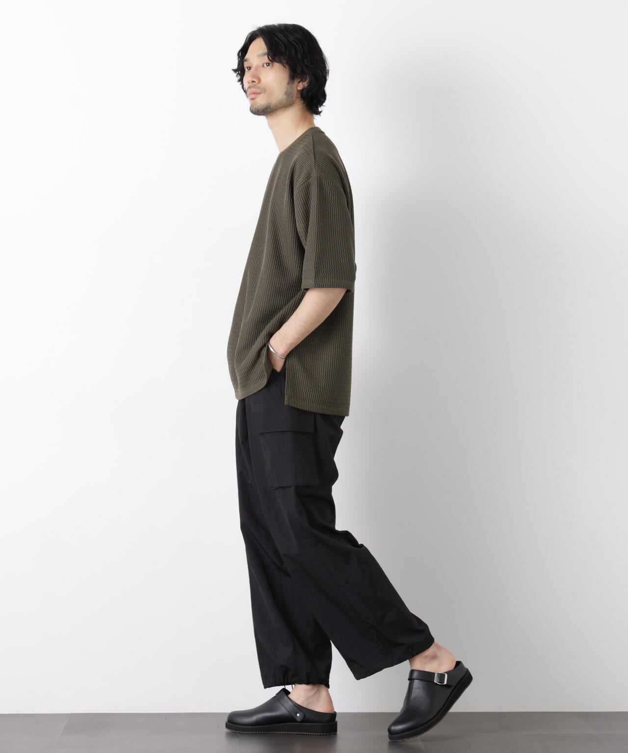 ジャガードニットソーTシャツ 半袖（セットアップ可） 6726124218