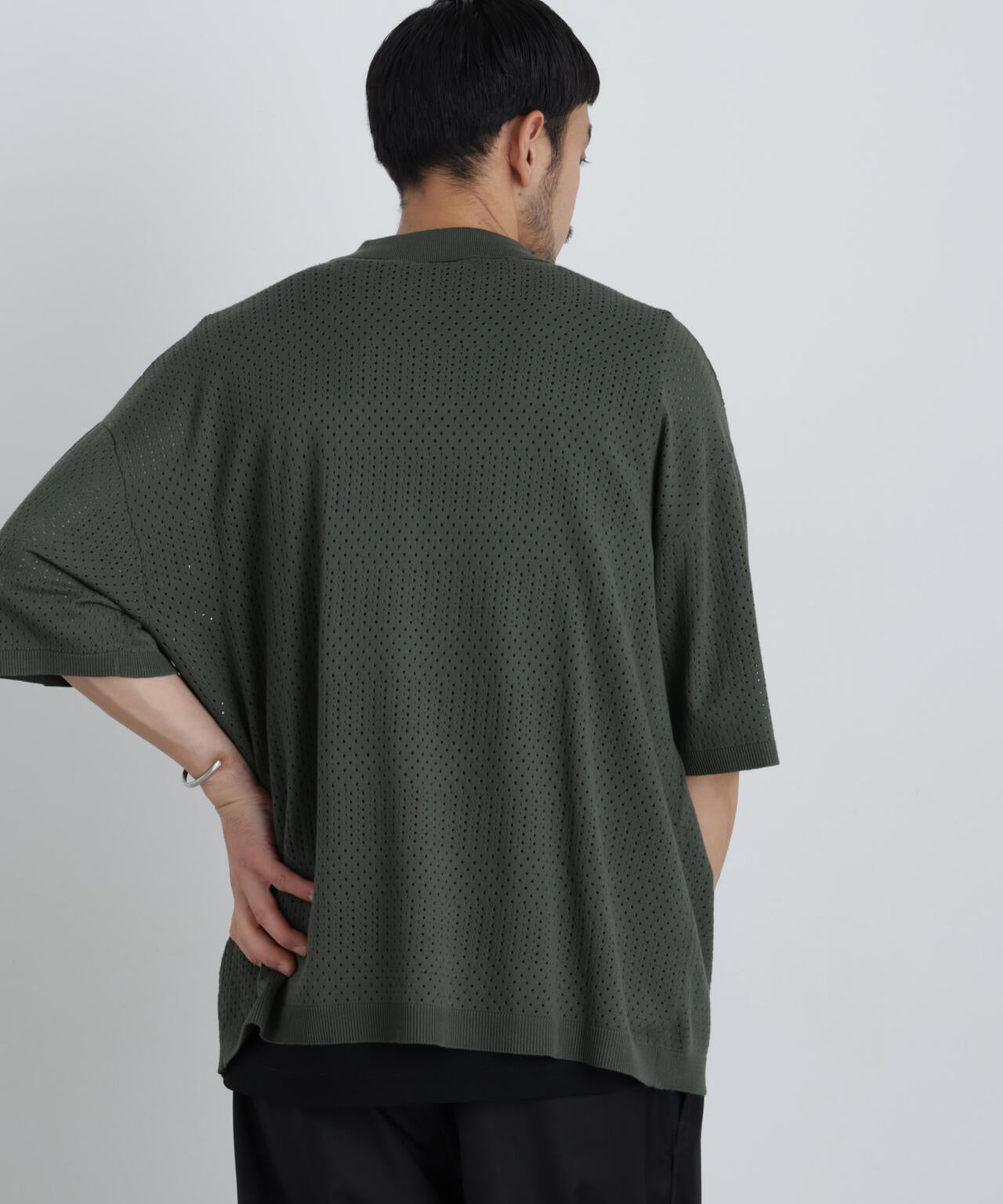 WEB限定/スキッパーテックニットポロシャツ/半袖 6726124219