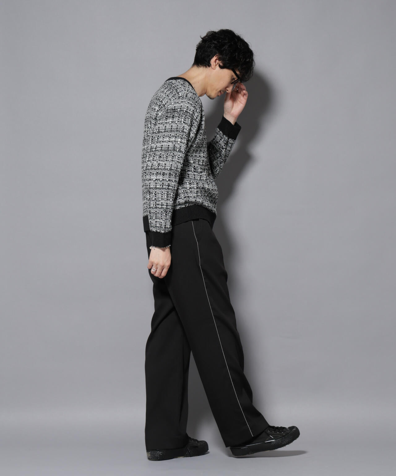 ウォーム側章ストレートスラックス 6726127201