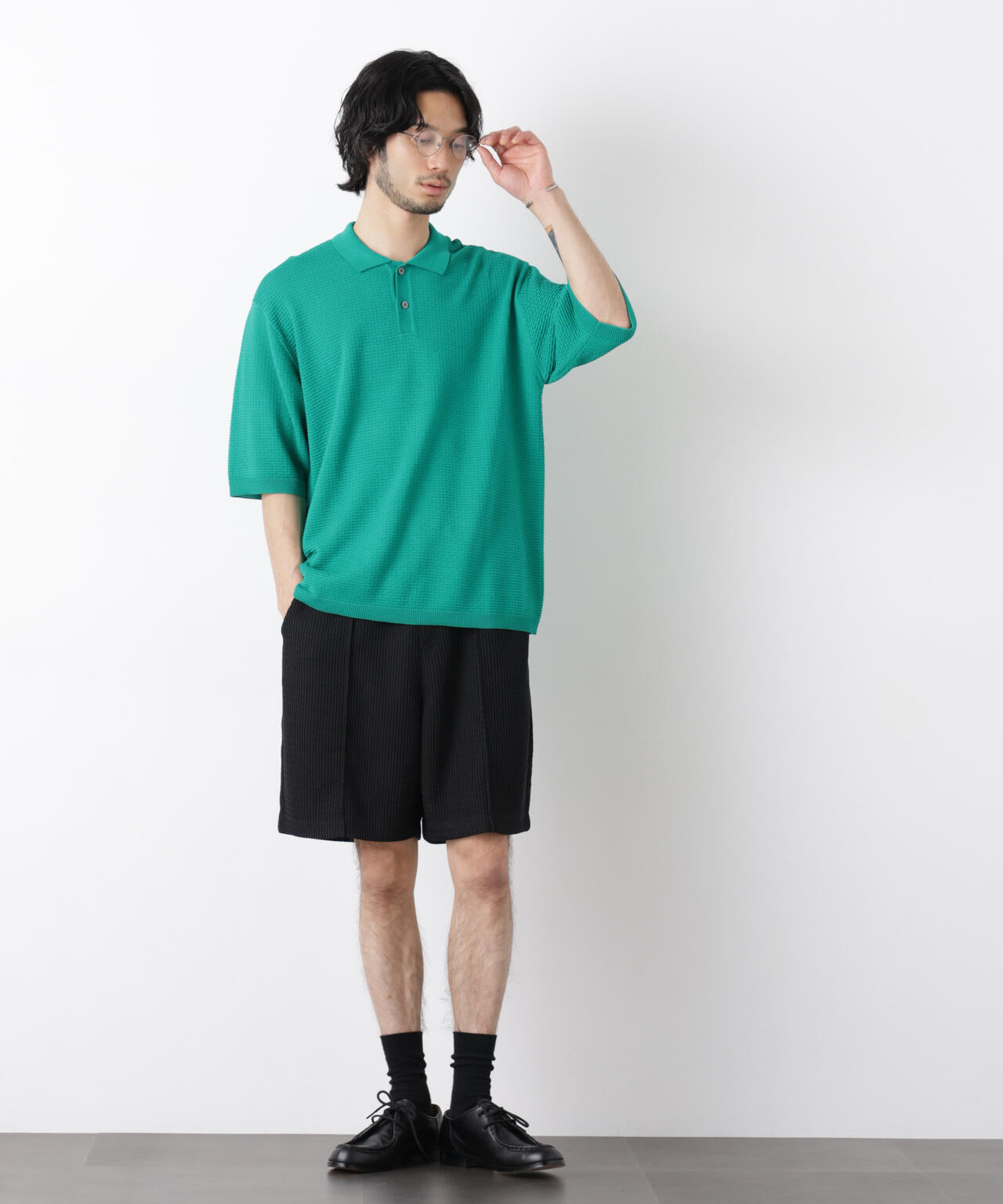 ジャガードニットソーショートパンツ（セットアップ可） 6726128204