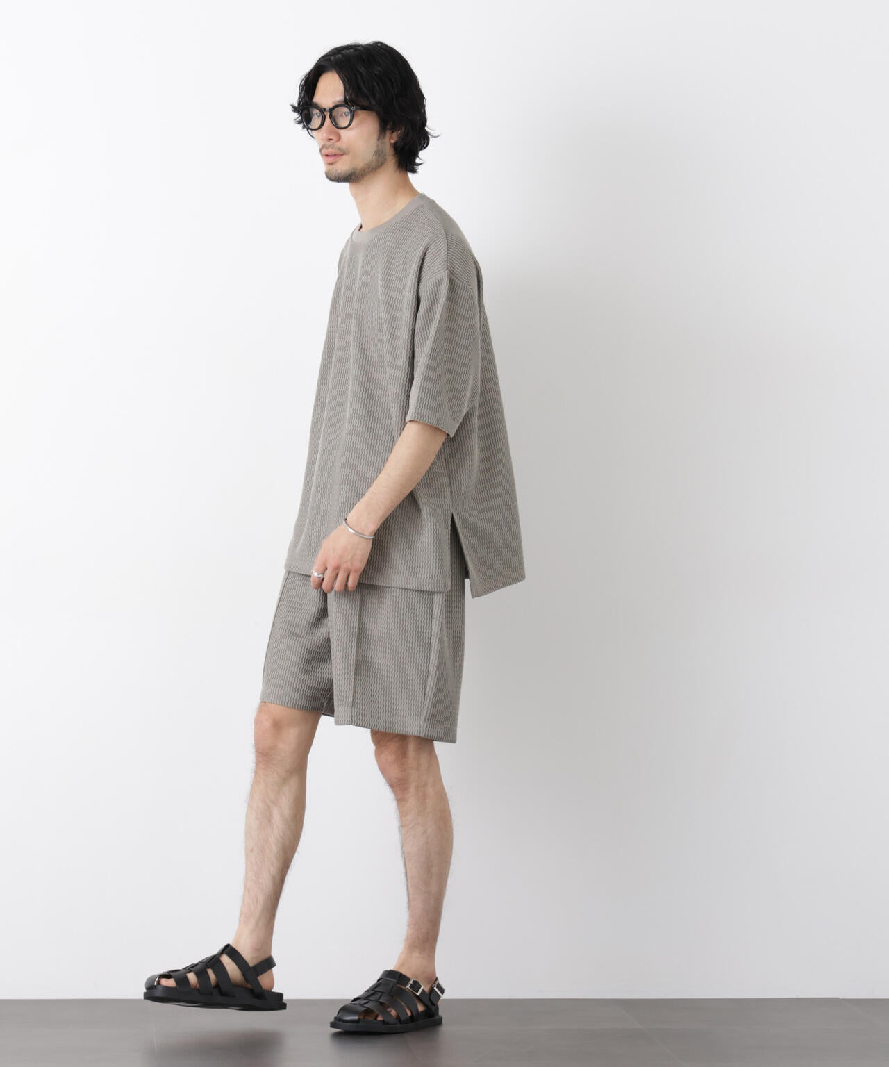 ジャガードニットソーショートパンツ（セットアップ可） 6726128204