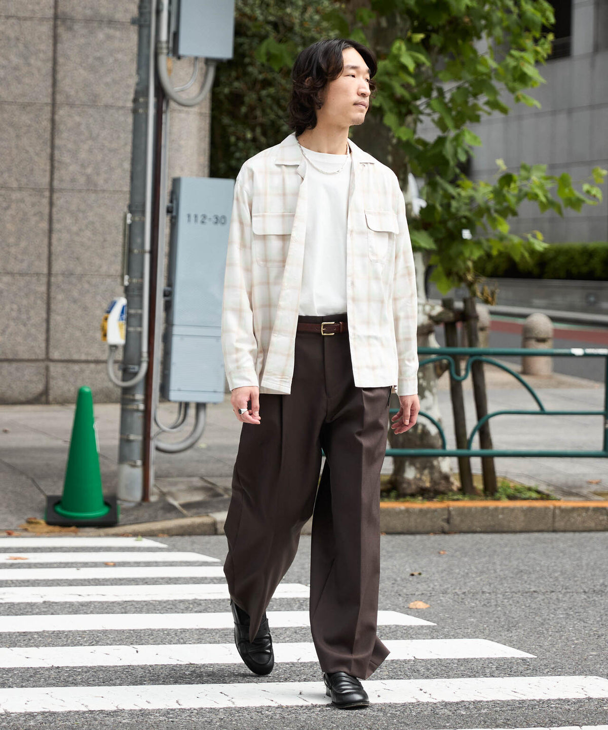 WEB限定/TRドレープオンブレーシャツ 長袖 6726220213