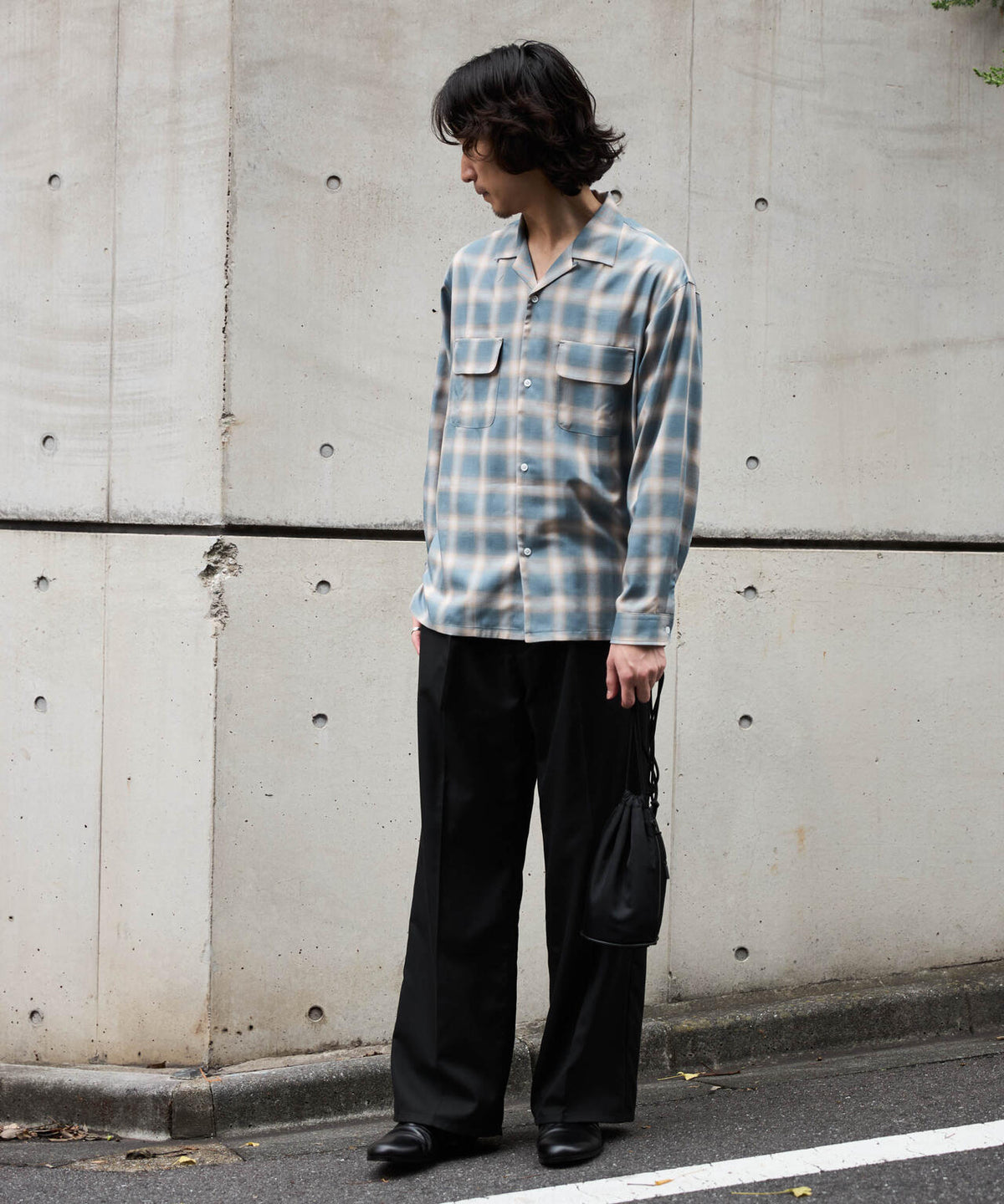 WEB限定/TRドレープオンブレーシャツ 長袖 6726220213