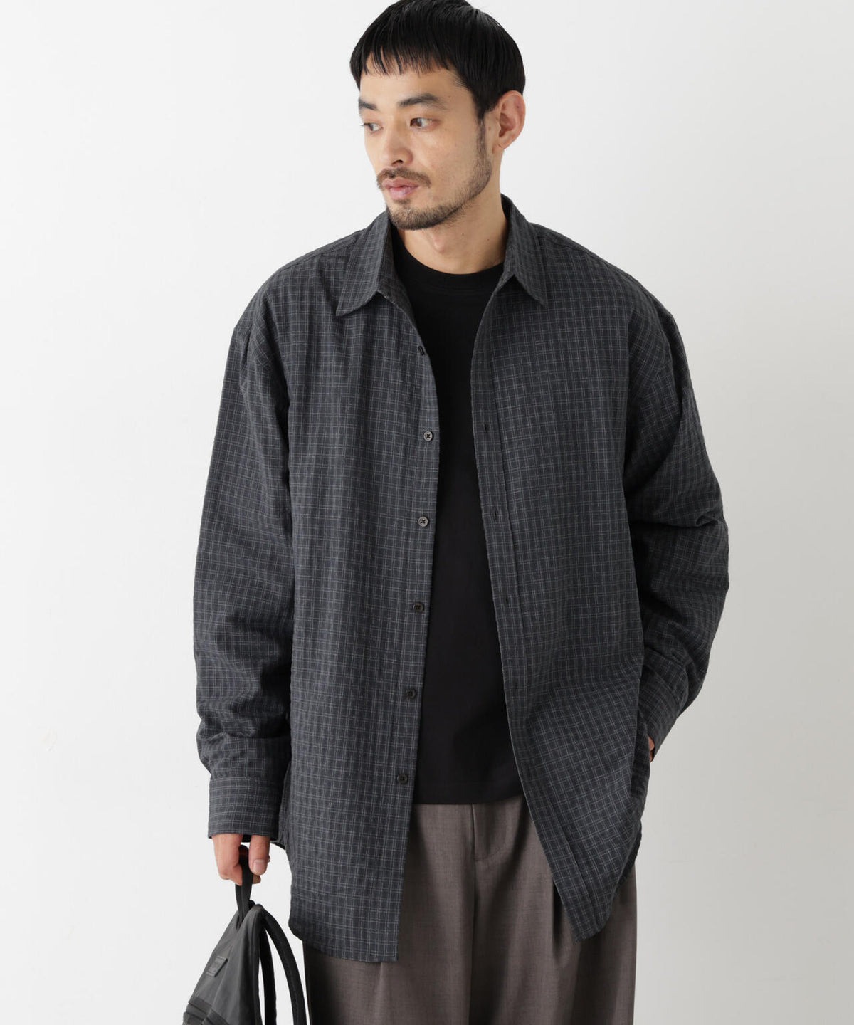 ウインドーチェックシャツ 長袖 6726220218