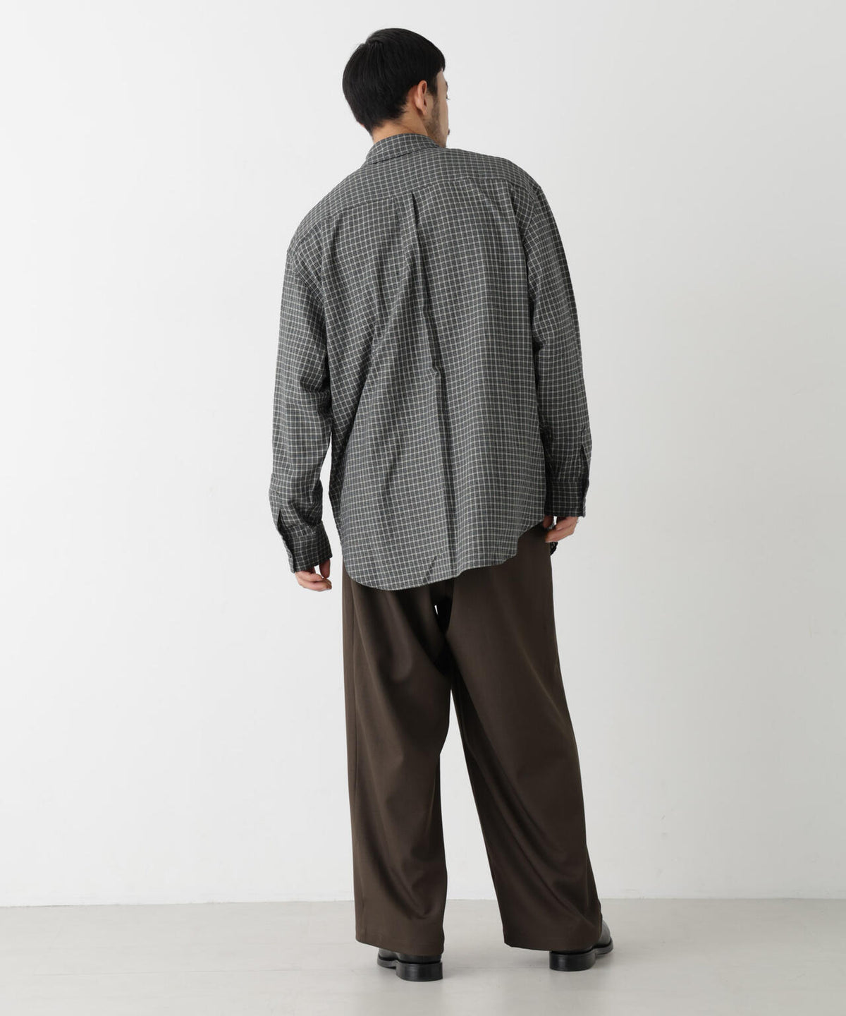 ウインドーチェックシャツ 長袖 6726220218