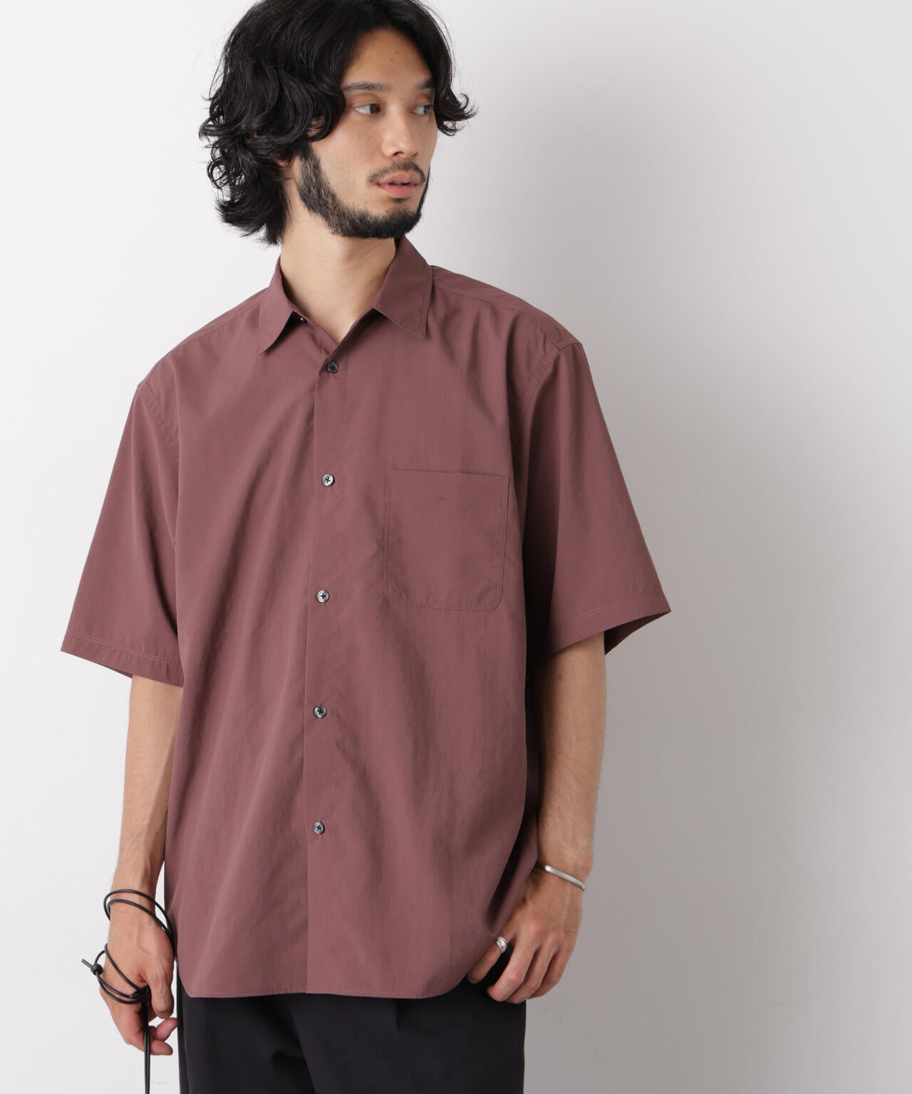 コットンタッチレギュラーカラーシャツ 半袖 6726221207