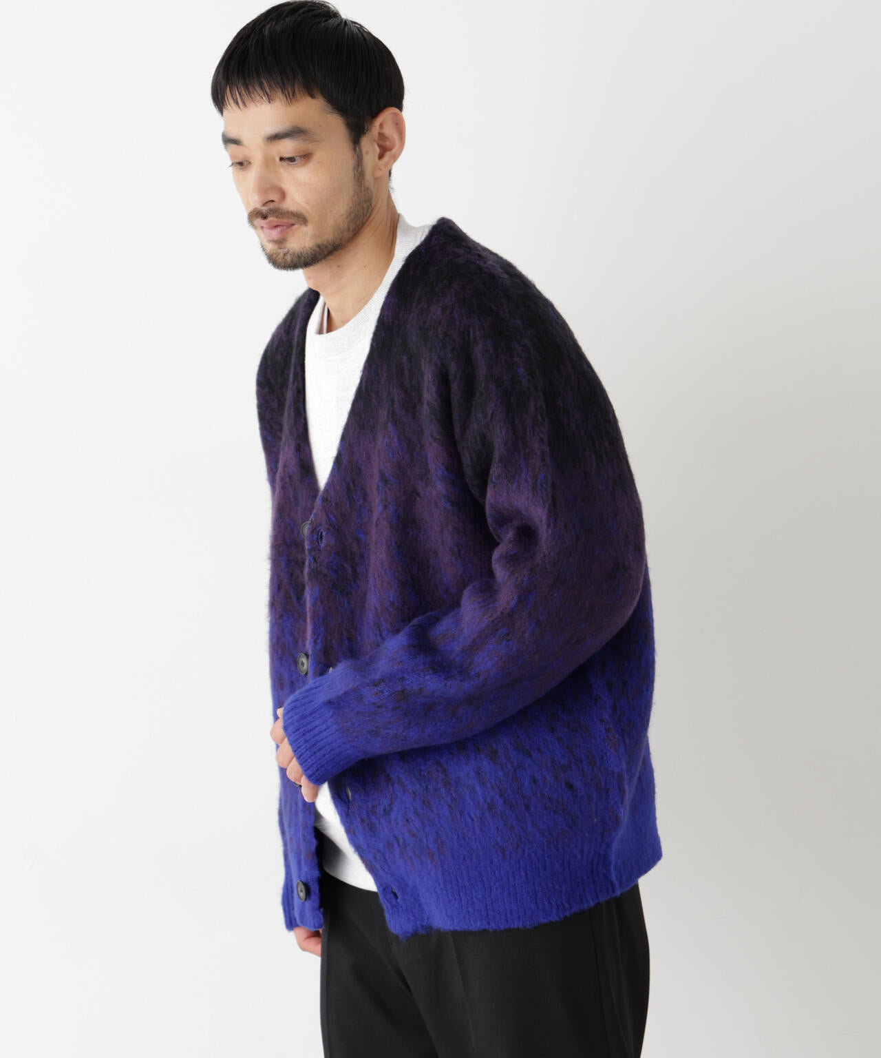 モヘヤライクパターンカーディガン 6726222207
