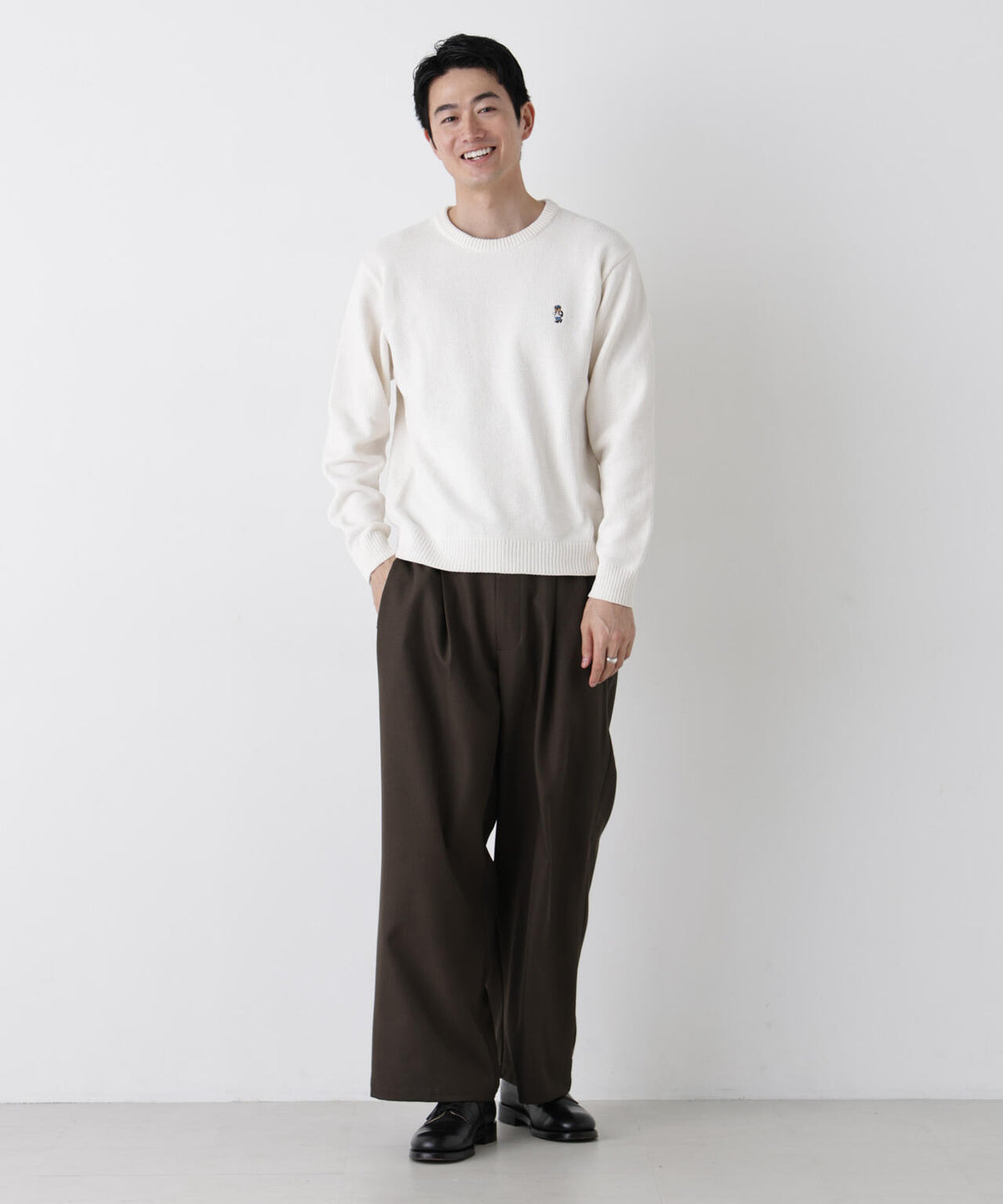 ナノベアモールニットプルオーバー 1 6726222217
