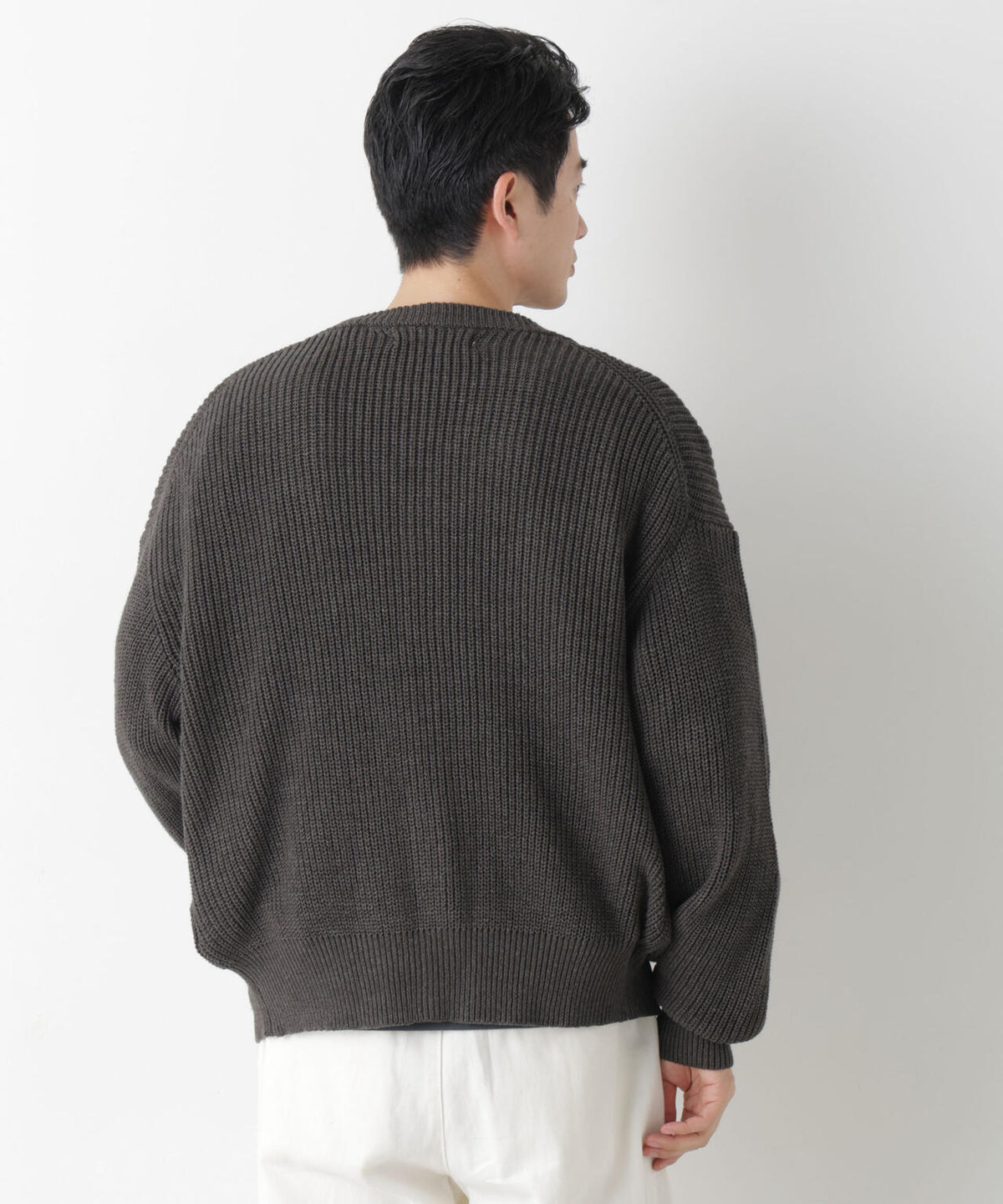 WEB限定/ワイドフィット畔編カーディガン 6726222228