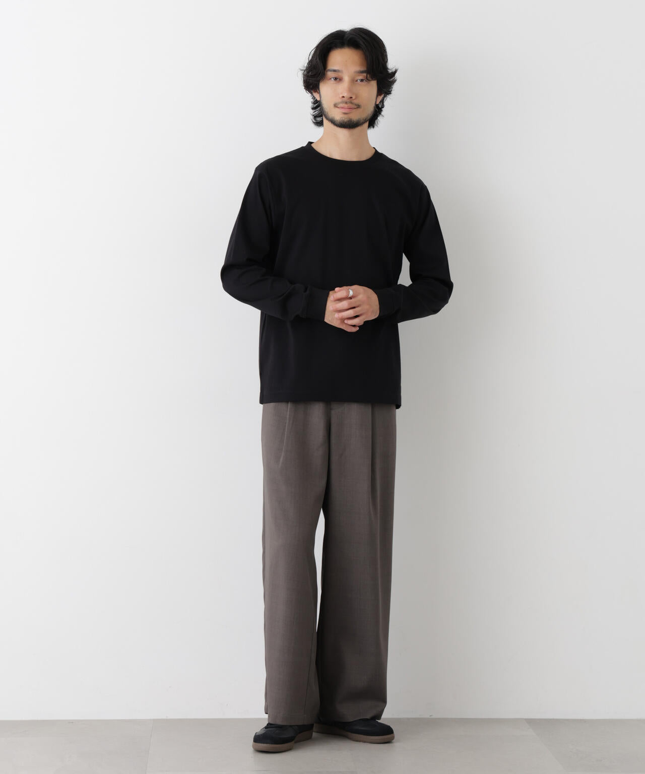 アンチスメルクルーネックTシャツ 長袖 6726223205