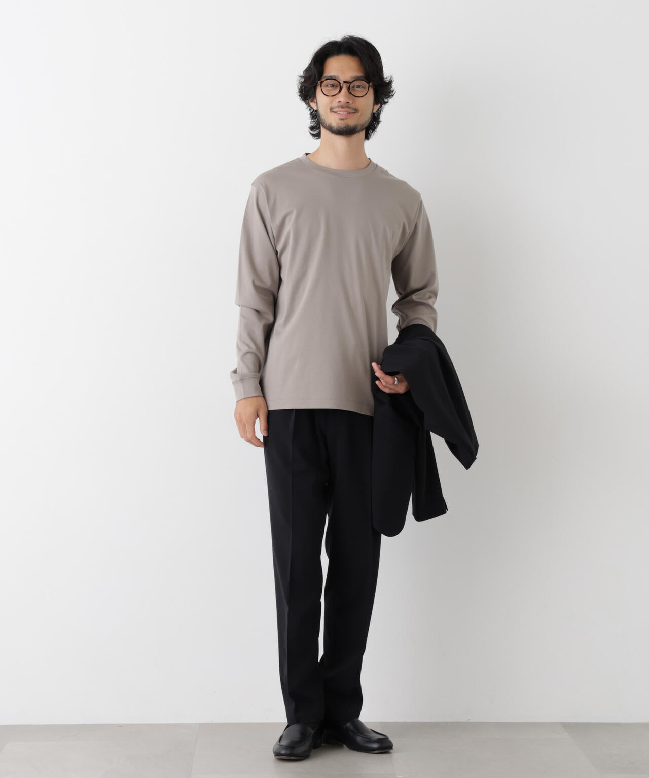 アンチスメルクルーネックTシャツ 長袖 6726223205