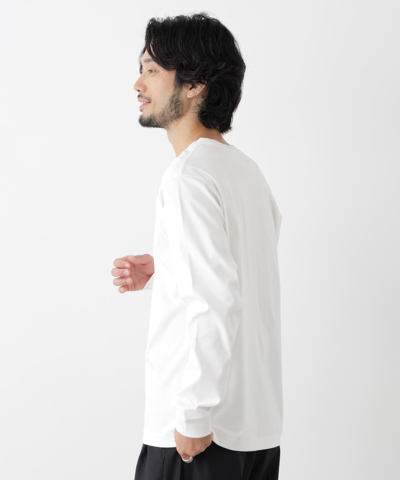 アンチスメルクルーネックTシャツ 長袖 6726223205