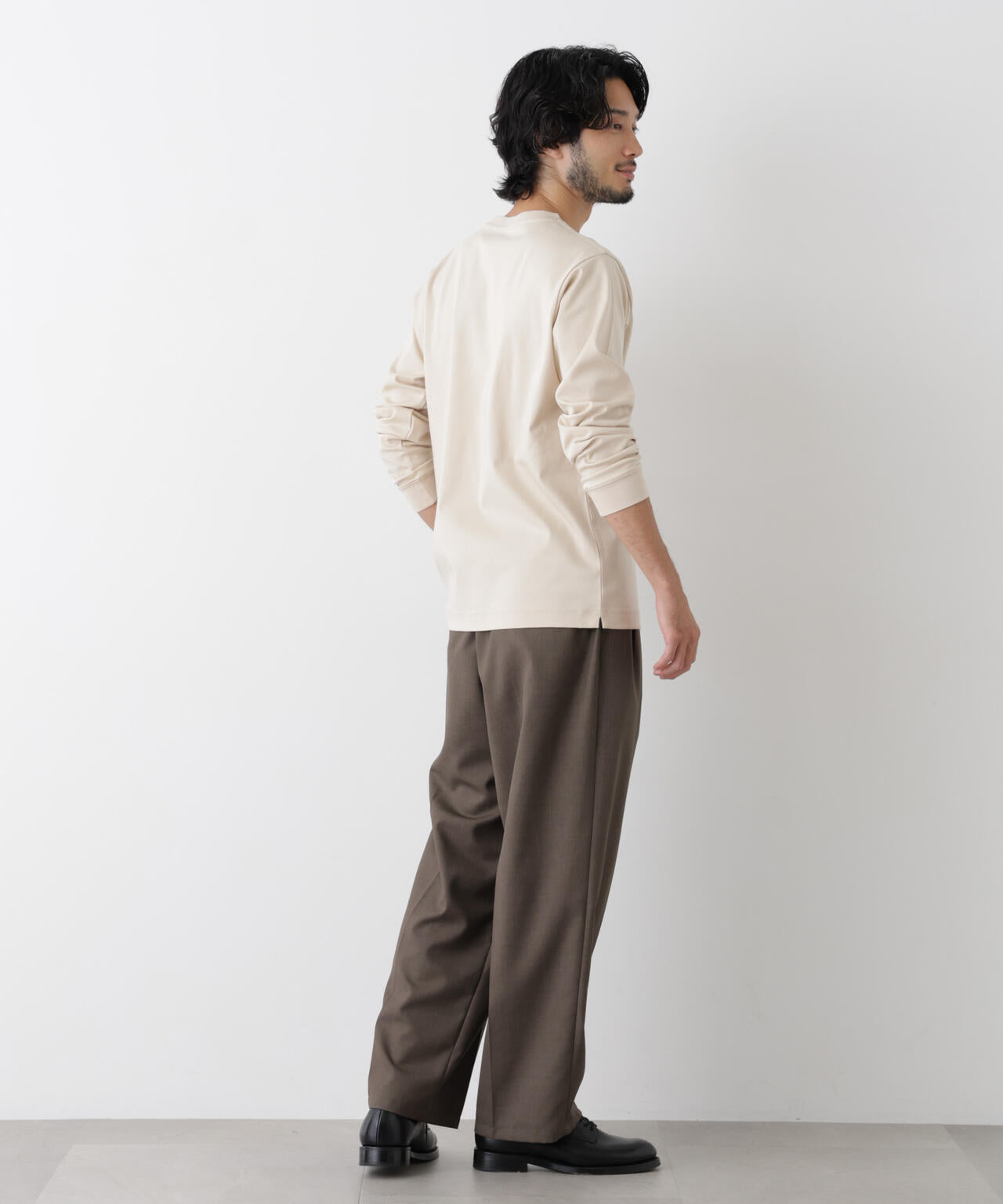 アンチスメルクルーネックTシャツ 長袖 6726223205
