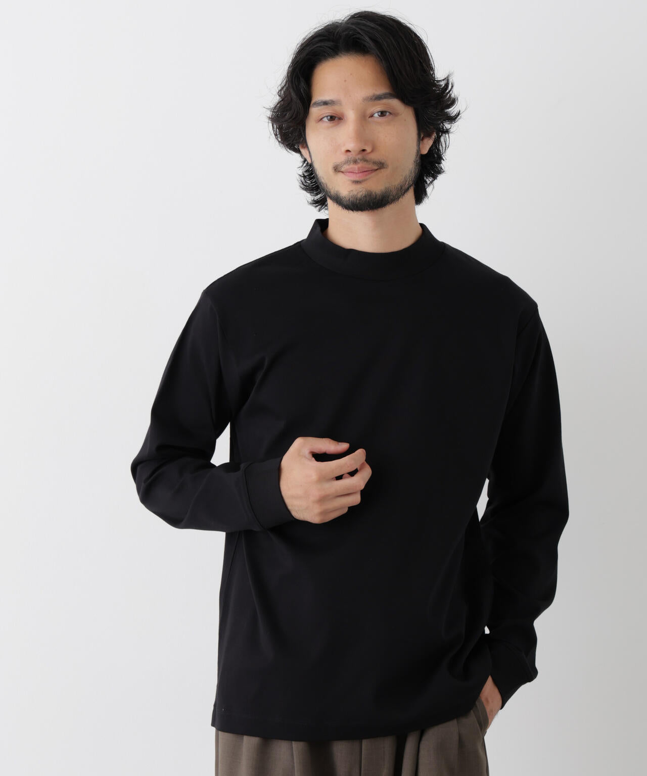 アンチスメルモックネックTシャツ 長袖 6726223206