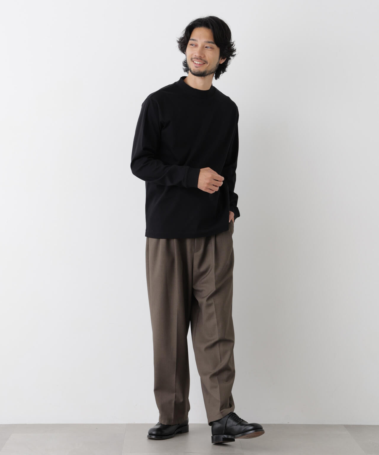 アンチスメルモックネックTシャツ 長袖 6726223206