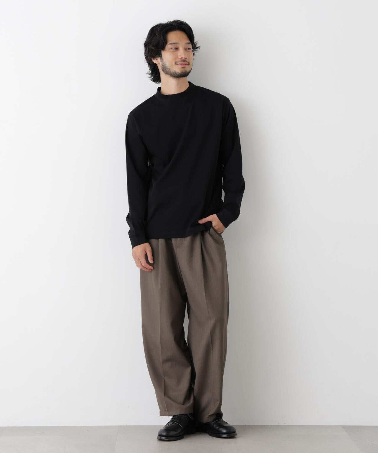 アンチスメルモックネックTシャツ 長袖 6726223206
