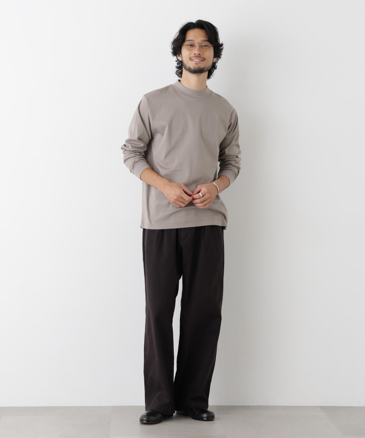 アンチスメルモックネックTシャツ 長袖 6726223206