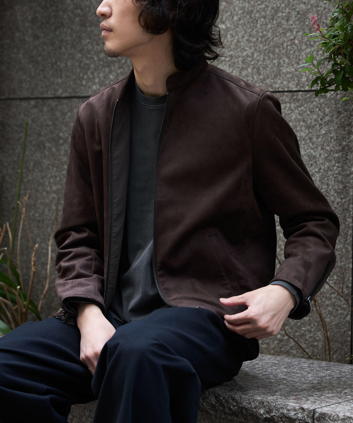 WEB限定/度詰めプレーティングフェードカラークロップドTシャツ長袖 6726223214