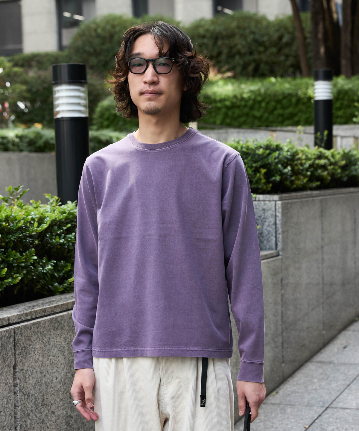 WEB限定/度詰めプレーティングフェードカラークロップドTシャツ長袖 6726223214