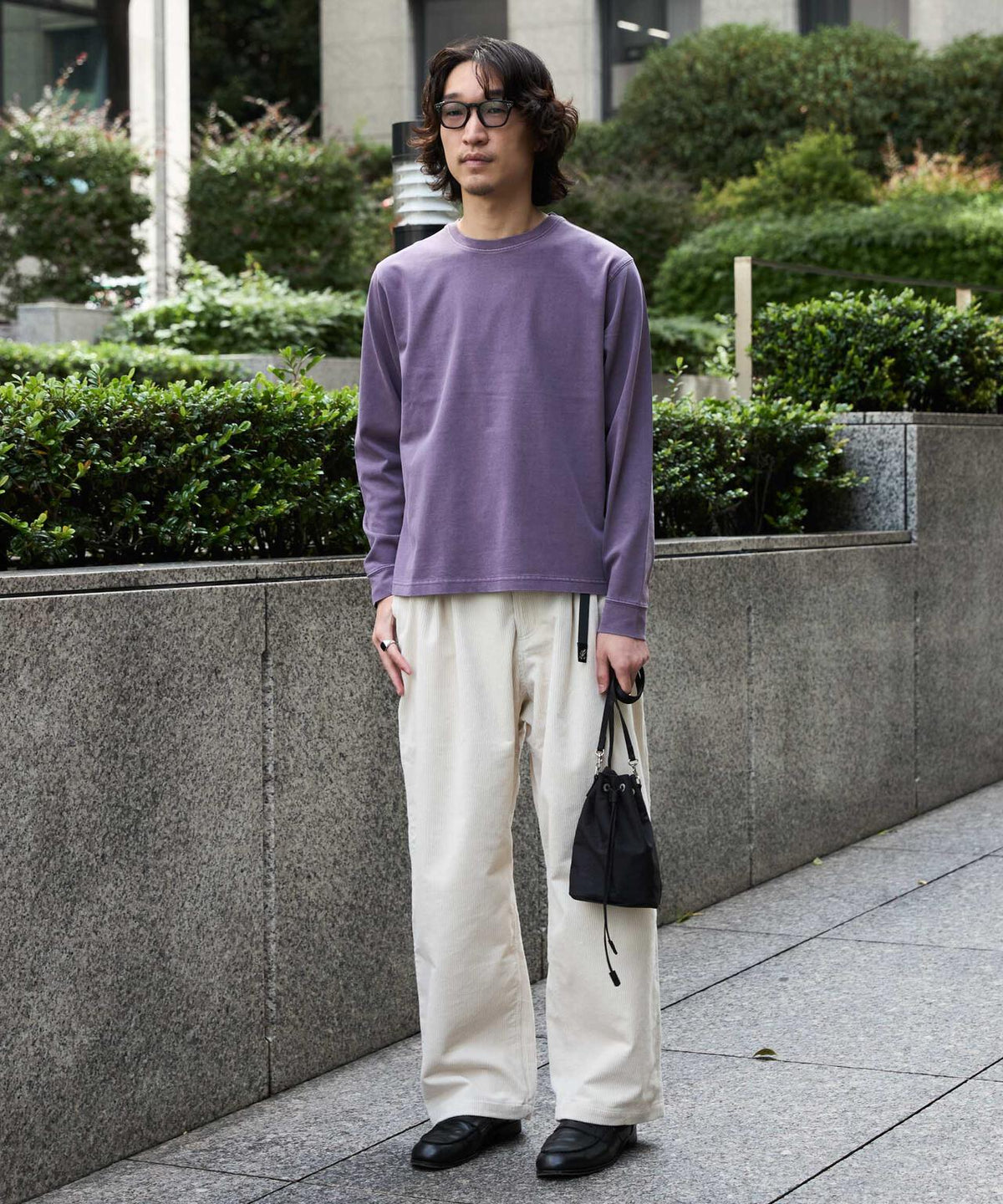 WEB限定/度詰めプレーティングフェードカラークロップドTシャツ長袖 6726223214