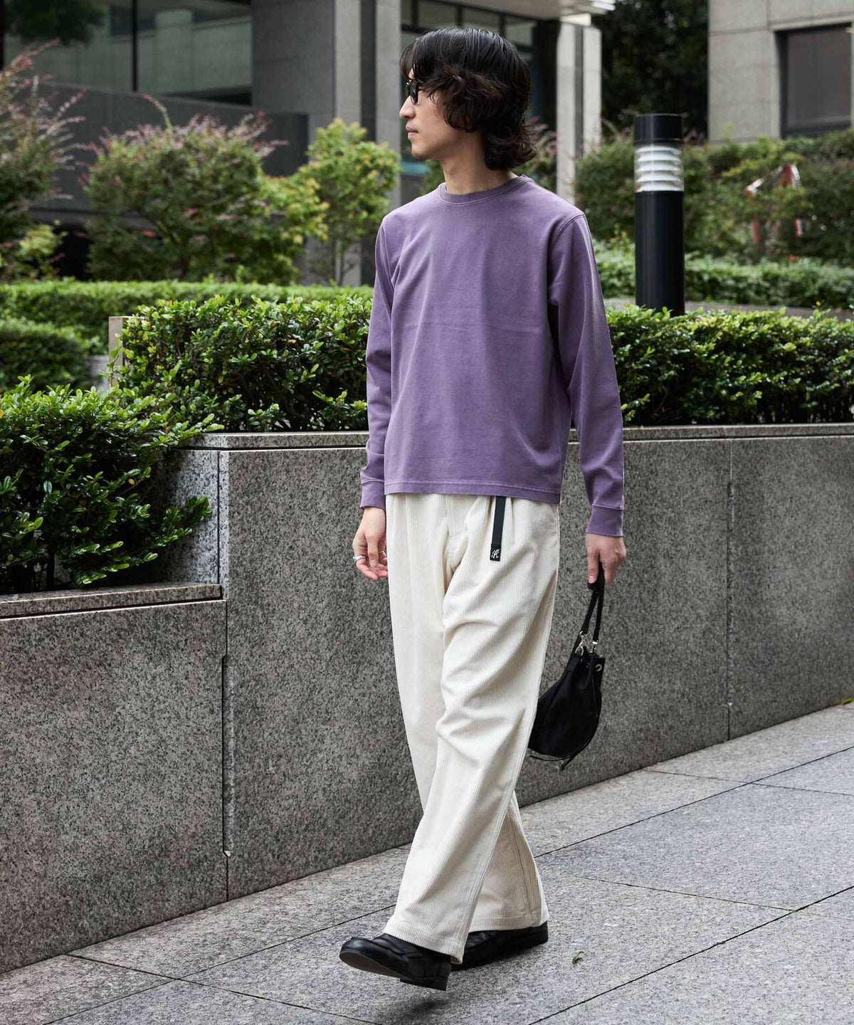 WEB限定/度詰めプレーティングフェードカラークロップドTシャツ長袖 6726223214