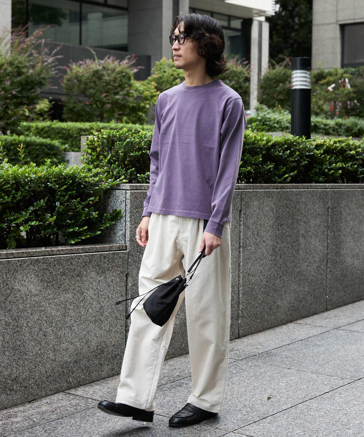 WEB限定/度詰めプレーティングフェードカラークロップドTシャツ長袖 6726223214