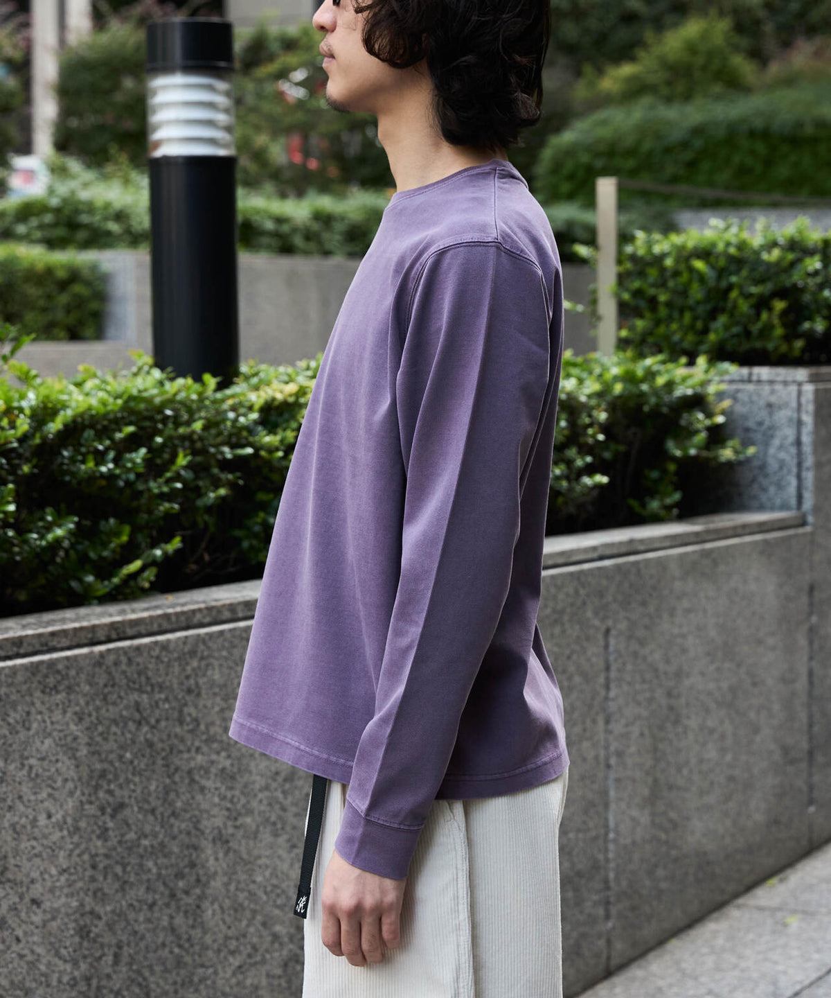 WEB限定/度詰めプレーティングフェードカラークロップドTシャツ長袖 6726223214