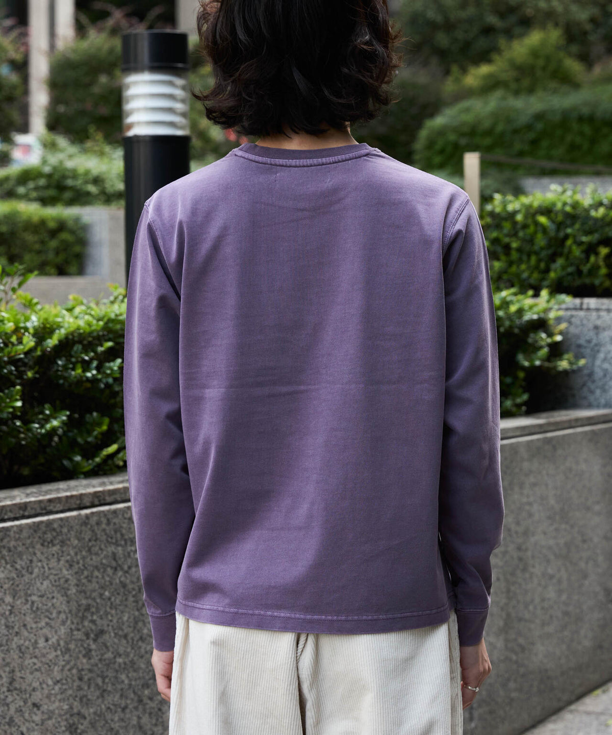 WEB限定/度詰めプレーティングフェードカラークロップドTシャツ長袖 6726223214
