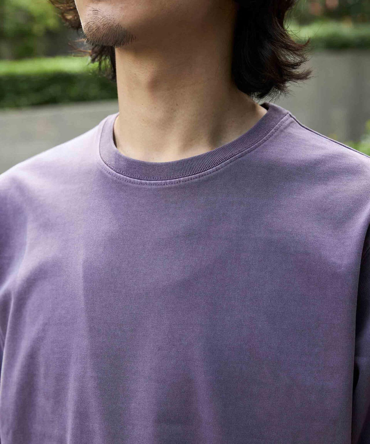 WEB限定/度詰めプレーティングフェードカラークロップドTシャツ長袖 6726223214