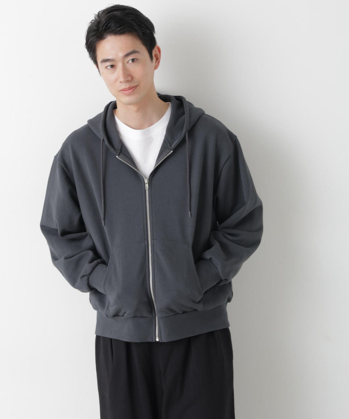 WEB限定/ワイドフィットスウェットZIPパーカー 6726223217