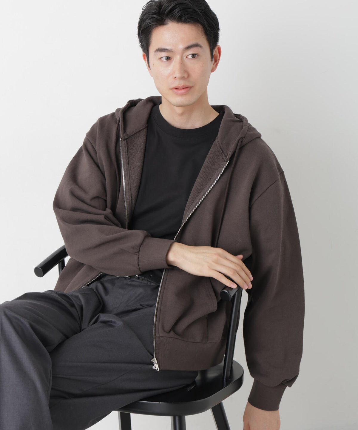 WEB限定/ワイドフィットスウェットZIPパーカー 6726223217