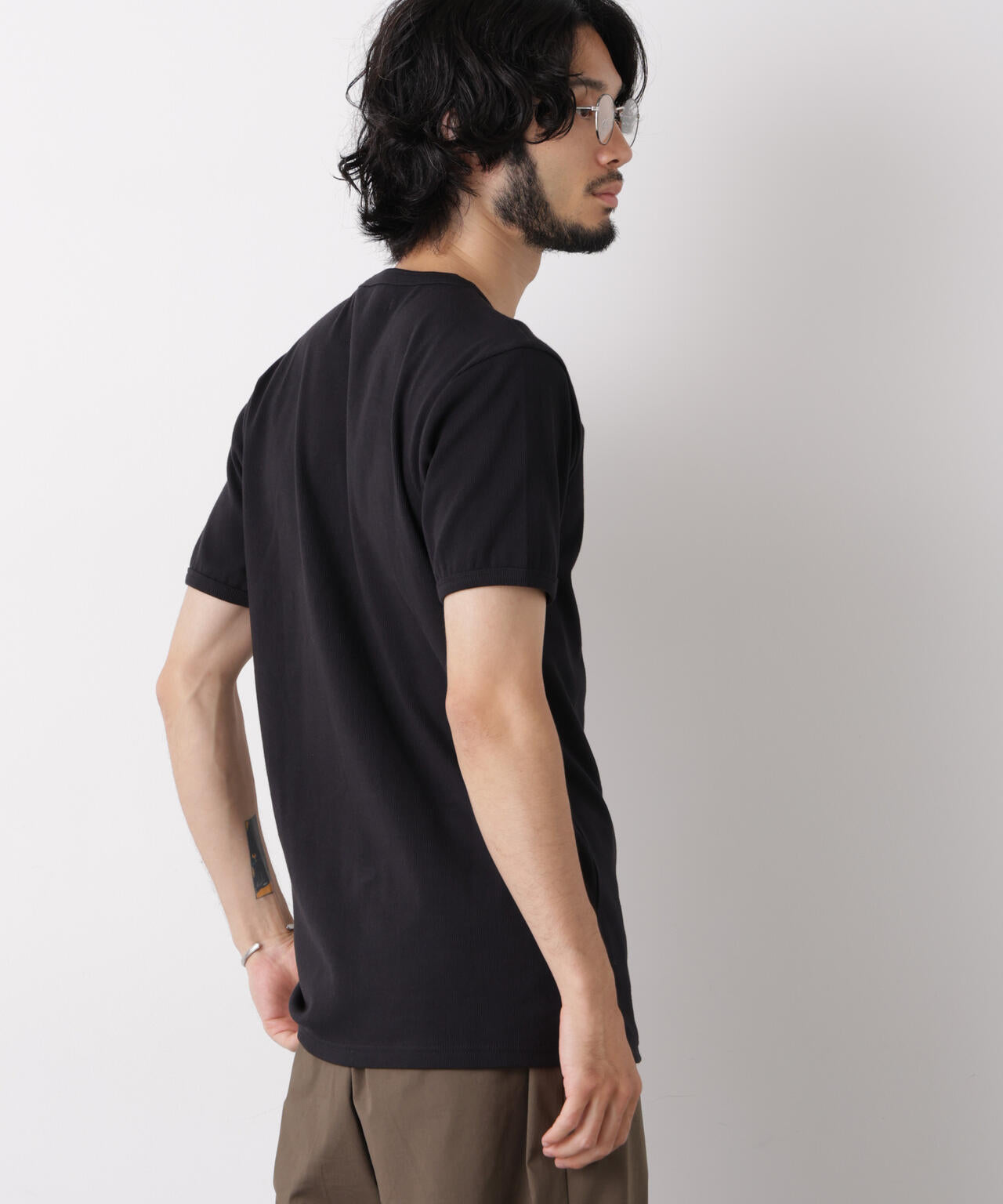 リブフライスヘンリーTシャツ 半袖 6726224203