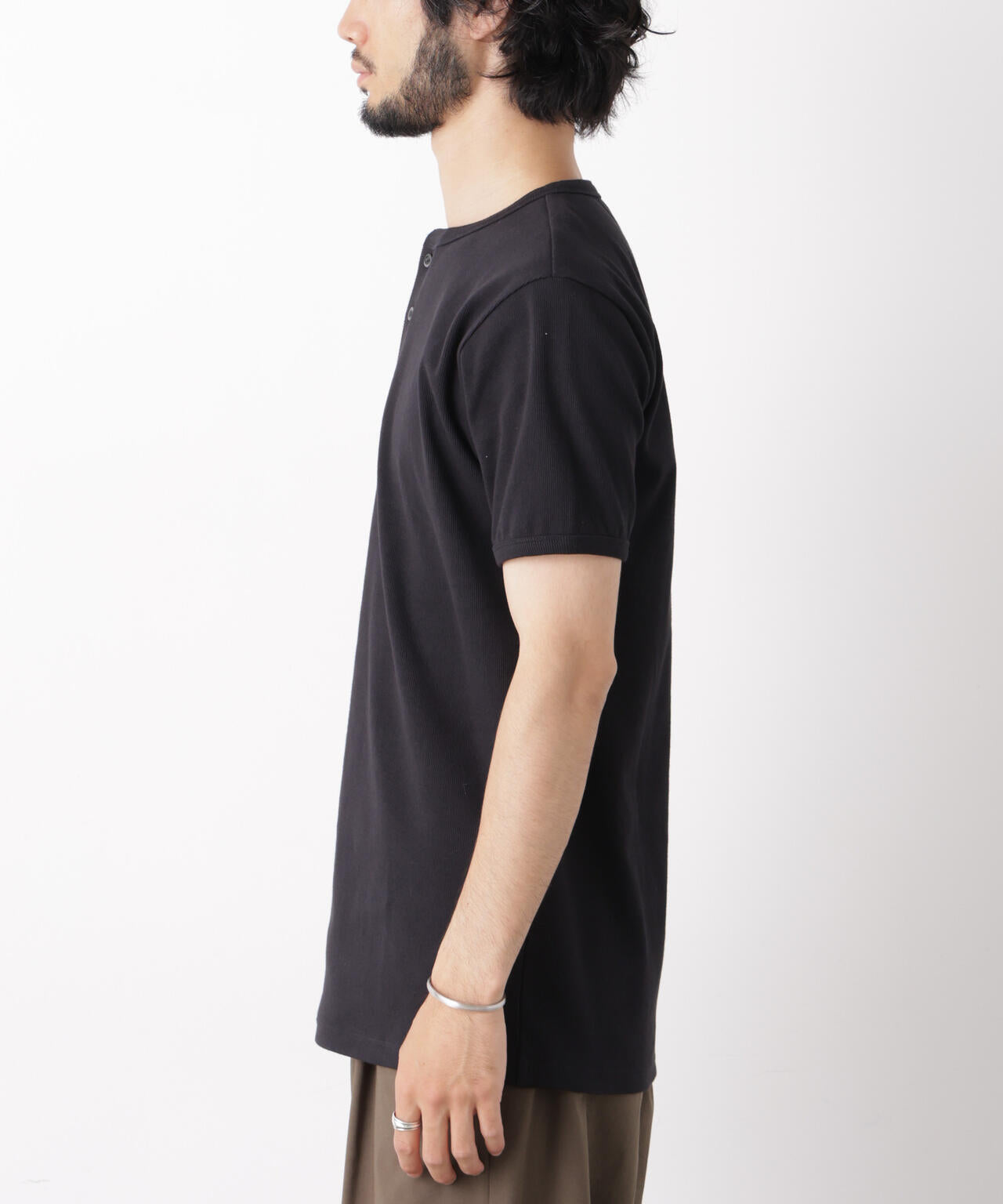 リブフライスヘンリーTシャツ 半袖 6726224203